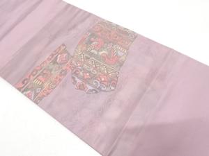 花鳥更紗模様織り出し　名古屋帯